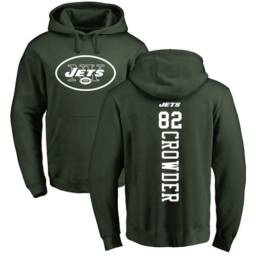 New York Jets Men Green Jamison Crowder Backer NFL Football #82 Pullover Hoodie Sweatshirts->new york jets->NFL Jersey